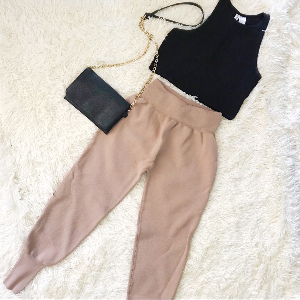 Taupe joggers, size small